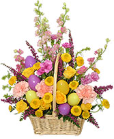 Easter Egg Hunt Spring Flower Basket