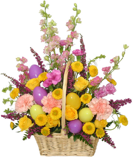 Easter Egg Hunt Spring Flower Basket