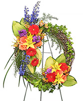 BRILLIANT SYMPATHY WREATH  Funeral Flowers