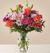 Light of My Life Bouquet Carnation Lily Rose