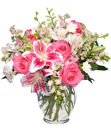 PINK & WHITE DREAMS Flower Arrangement in Angier, NC | JJ's Flowers