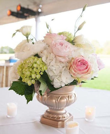 Royally Golden Centerpiece in Angier, NC | JJ's Flowers