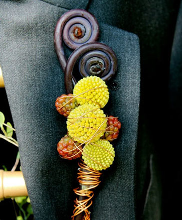 Sunshine Billy Ball Boutonniere in Angier, NC | JJ's Flowers