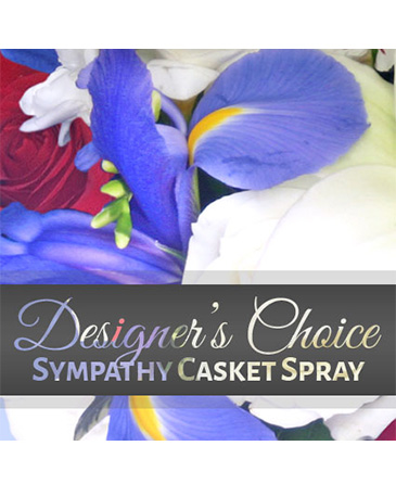 Sympathy Casket Spray Designer's Choice in Angier, NC | JJ's Flowers
