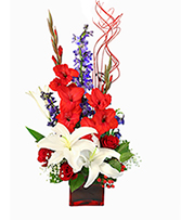Victory Fireworks Vase Arrangement